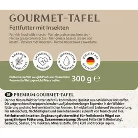 dehner natura premium Wildvogelfutter Futtertafel mit Insekten 12x300 g