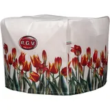 RGV 1932 Abdeckung für Aufschnittmaschine - Eleganz und Schutz mit Tulpenmuster - 100% Made in Italy, Polyester, bunt