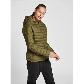 hummel hmlRED Quilted Hood Jacket WOMAN, dark olive -