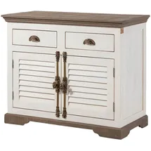 Massivmoebel24 Sideboard 107 x 90 x 45 cm Weiß