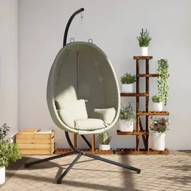 vidaXL Hängesessel Ei-Design Taupe