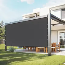 Vevor Sonnenschutztuch 244 x 366 cm Schwarz HDPE 140 g/m2