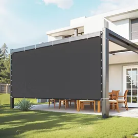 Vevor Sonnenschutztuch 244 x 366 cm Schwarz HDPE 140 g/m2
