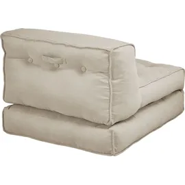 INOSIGN Sessel »Pia« Loungesessel in 2 Größen, mit Schlaffunktion und Pouf-Funktion., beige