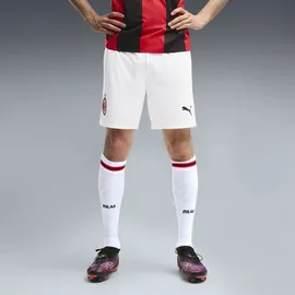 Puma Sporthose "AC Milan 26/27 Shorts Herren", Gr. S, Normalgrößen, weiß for all time rot, Obermaterial: 100% Polyester. Besatz: 12% Elasthan, 88% Polyester. Einsatz: 100% Polyester, regular fit, Hosen Sporthose
