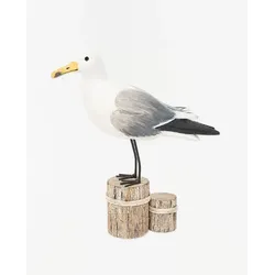 Möwe auf Holzstumpf, H:38cm