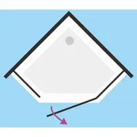 Bernstein Duschkabine Bernstein Ex415 Fünfeckdusche Nano Echtglas 90x90x195cm