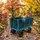 sillar Bollerwagen klappbar 350 kg blau mit Gartenhandschuhen