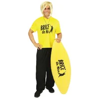 p`tit clown Kostüm Brice de Nice Teenager-Kostüm Surfer gelb-schwarz gelb