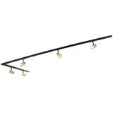 QAZQA Schienensystem mit 5 Punkten 1-phasig schwarz mit Gold - Jeana