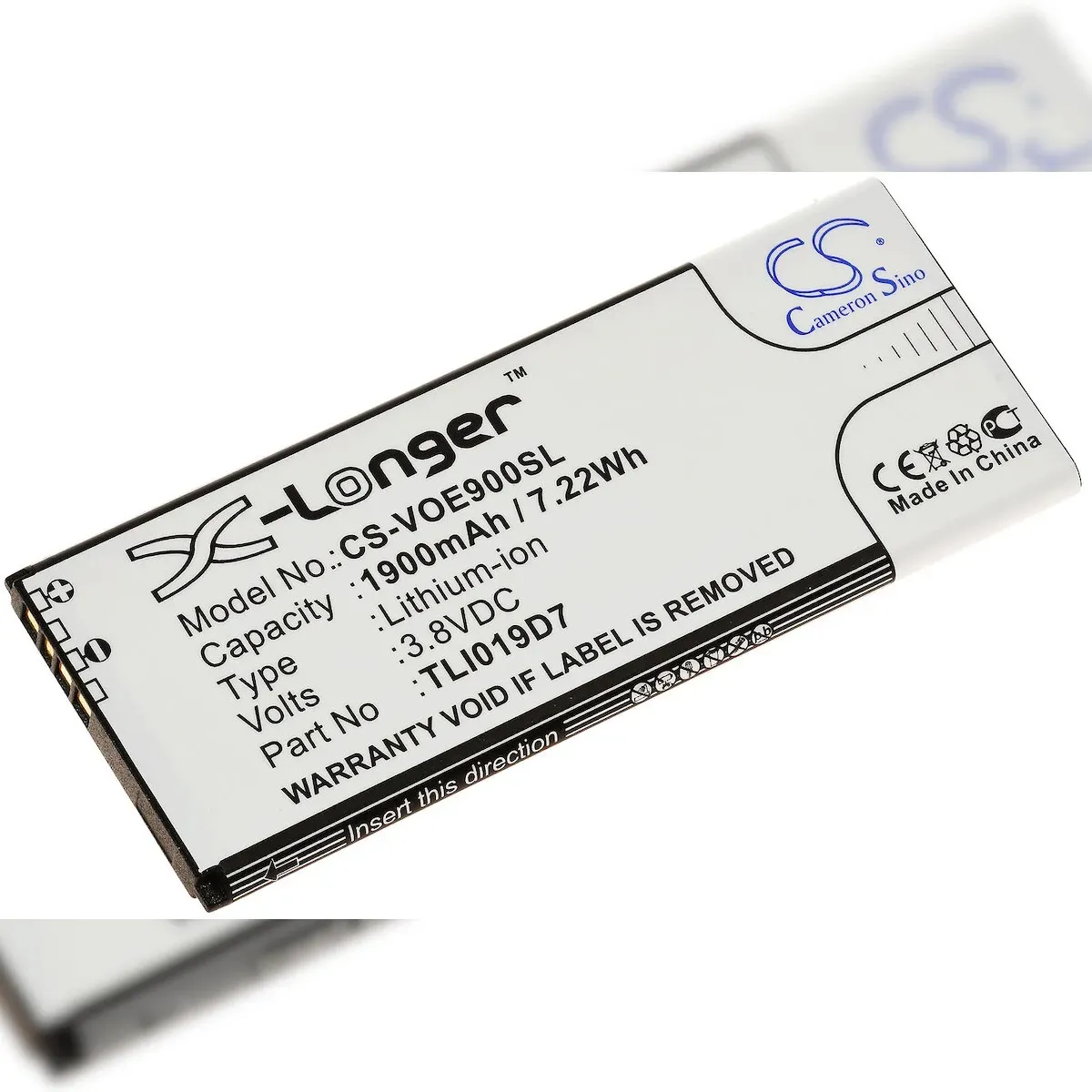 Powery Akku passend für Handy, Smartphone Alcatel 1 Dual SIM, Vodafone Smart E9, Typ TLI019D7 u.a.