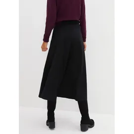 bonprix Midirock Damen Schwarz 38