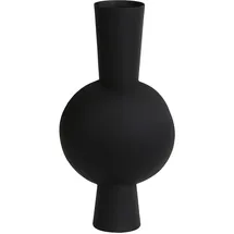 Light & Living Vase Kavandu - Schwarz - 22x14x40cm - Rund - Metall - Blumenvase - Vase für Trockenblumen - Vasen decko
