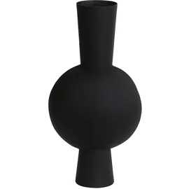 Light & Living Vase Kavandu - Schwarz - 22x14x40cm - Rund - Metall - Blumenvase - Vase für Trockenblumen - Vasen decko