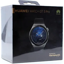 Huawei Watch GT 3 Pro 46 mm titangrau Flouroelastomer Armband schwarz