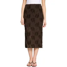 Zero Midirock Damen Braun 38