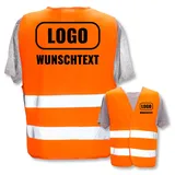 PixiPrints.com Persönliche Warnweste selbst gestalten mit eigenem Aufdruck * Bedruckt mit Name Text Bild Logo Firma * Anzahl: 3 Warnwesten * Farbe/Druck: Orange/Rücken + linke Brust - 3 Warnwesten