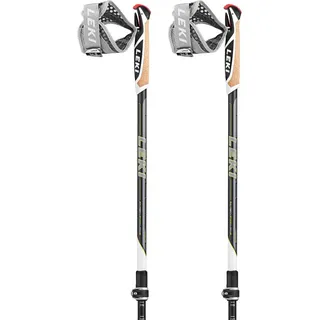 Leki Traveller Carbon Stöcke - Dark Anthracite / Light Anthracite / White / Lime - 90-130 cm