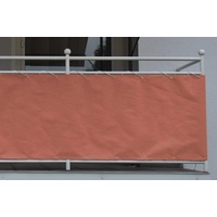 Angerer Balkonbespannung Style - Sicht- und Windschutz für den Balkon (75 cm hoch, Länge: 6 Meter, Terracotta)