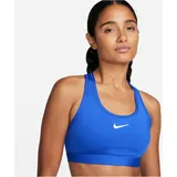 Nike Damen Bra W Nk Swsh Med SPT Bra, Hyper Royal/White,