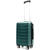 Easy Move ABS Hartschalenkoffer - Reisekoffer mit 360° Rädern, Zahlen-Schloss -, Hartschalenkoffer, Luggage, Trolley Koffer (Dark Green, Medium 54cm)