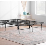 Linenspa Metallbett mit Lattenrost – Klappbett – 33 cm Stauraum unter Bettgestell – Montage in 5 Minuten – Bett 140x200 cm, Schwarz