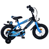 Volare Kinderfahrrad Sportivo für Jungen 12 Zoll Kinderrad Schwarz Blau