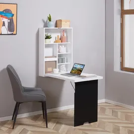 Homcom Schreibtisch Schwarz / Weiß