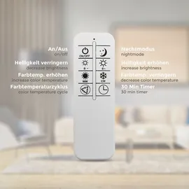 B.K.Licht LED Deckenleuchte CCT Rahmenleuchte schwenkbar dimmbar Timer Nachtlicht 40W Alu - Silber/Grau