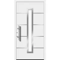 Aluminium-Haustür Moderno M410/B 110 x 210 cm Weiß Anschlag Links