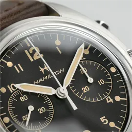 Hamilton Khaki Aviation Pioneer Mechanical Chrono Leder 40 mm H76409530