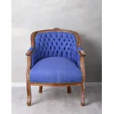 Sessel Barock Armlehnstuhl Antik Kaminsessel Polstersessel Rokoko Bergere Stuhl