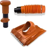 Klüber - Klöber-Set3 Dachentlüftung DN100 rot Universal Lüftungsziegel