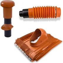Klüber - Klöber-Set3 Dachentlüftung DN100 rot Universal Lüftungsziegel