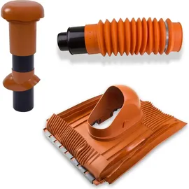 Klüber - Klöber-Set3 Dachentlüftung DN100 rot Universal Lüftungsziegel