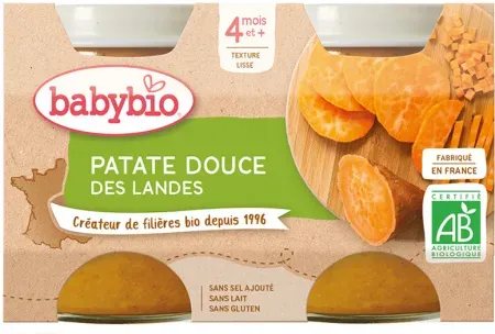 Babybio Süßkartoffeln 4+ Monate 2x130g
