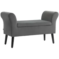 Homcom Sitzbank Dunkelgrau, Kunststoff, 41x65x111.5 cm, Esszimmer, Bänke, Sitzbänke