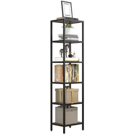 VCM Standvitrine Vinali 40 x 30 x 165 cm Schwarz