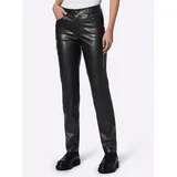 Heine Lederimitathose in schwarz | Gr.: 44