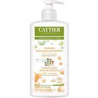 Cattier Duschgel Shampoo Orangenblüte, für die ganze Familie, Naturkosmetik, 500 ml