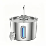 marmortrend Sehnsucht nach Einzigartigkeit Trinkbrunnen für Katze,Katzen Trinkbrunnen mit 2,2L, 2 Filter, Einfach Reinigbar, Katzenbrunnen Edelstahl mit leise Pumpe für 24H Frisches Wasserbrunnen 17 cm