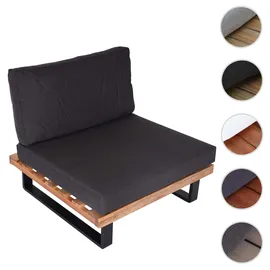 Mendler HWC-H54 Loungesessel hellbraun/dunkelgrau
