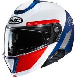 HJC i91 Bina Helm, wit-rood-blauw, XL Voorman