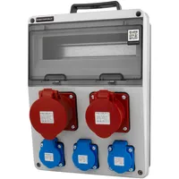 Doktorvolt Baustromverteiler 32A 16A CEE 3x230V Stromverteiler mit Handgriff Doktorvolt CAS DV-8102-F