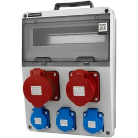 Doktorvolt Baustromverteiler 32A 16A CEE 3x230V Stromverteiler mit Handgriff Doktorvolt CAS DV-8102-F