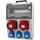 Doktorvolt Baustromverteiler 32A 16A CEE 3x230V Stromverteiler mit Handgriff Doktorvolt CAS DV-8102-F