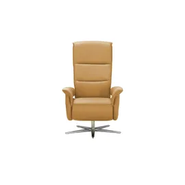 Wohnwert Relaxsessel Mira Leder 81 x 119 x 93 cm Gelb mit Relax-Funktion