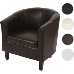 Sessel Newport T379, Loungesessel Clubsessel, Kunstleder ~ braun