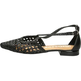 Gioseppo Leskovic Ballerinas aus Leder, Blau, mit Schnürung für Damen, Schwarz, 41 EU