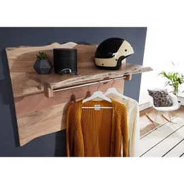 Massivmoebel24 Garderobe Akazie 100 x 60 x 32 cm Natur